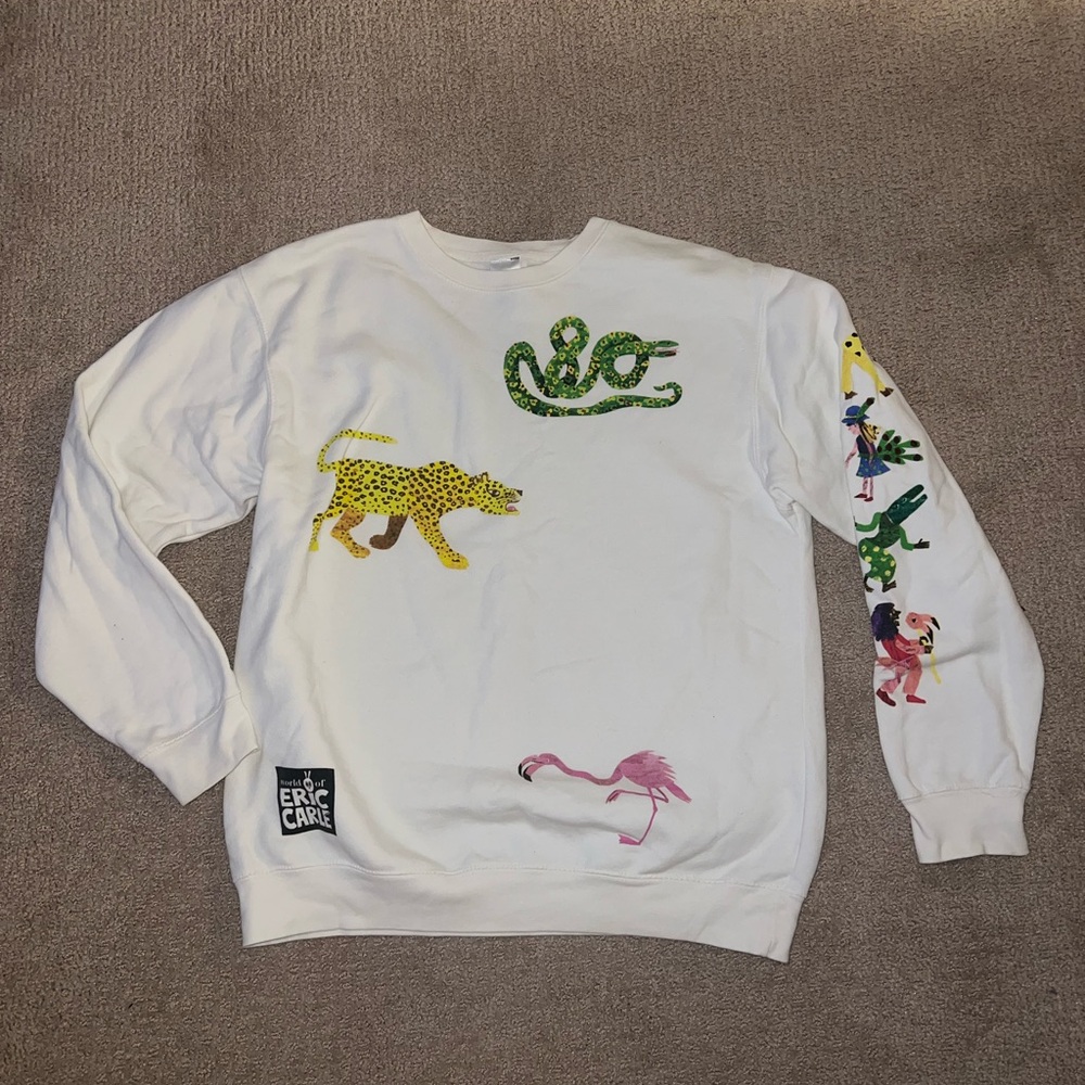 White Graphic Men's Sweater
